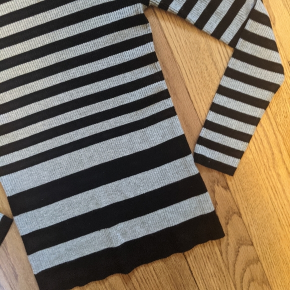 Philosophy / Ribbed Mock Neck Stripes / M - Picture 6 of 7